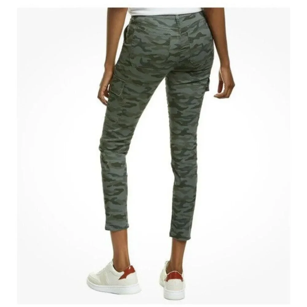 Joes Jeans Womens Skinny Cargo Jeans Green‎ Camouflage Stretch Pockets 26 New